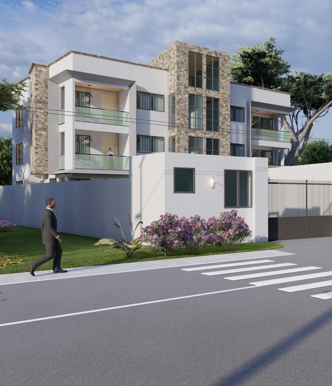 Cofletx architectural render — residential development